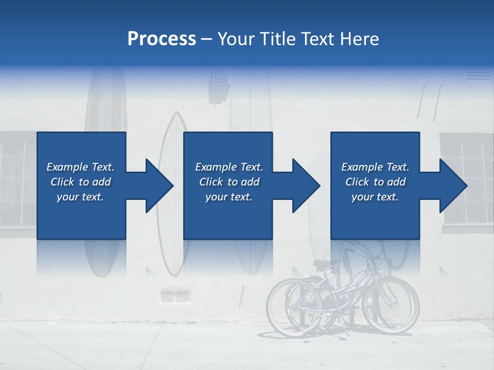 Bicycle At Surf Shop PowerPoint Template