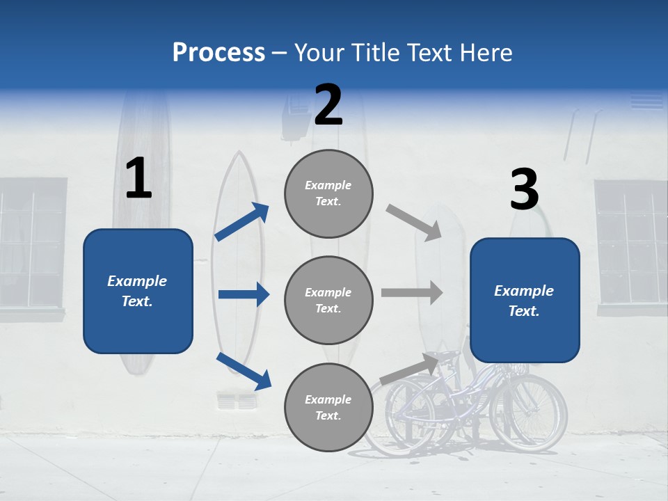 Bicycle At Surf Shop PowerPoint Template