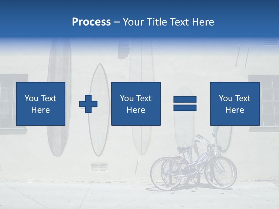 Bicycle At Surf Shop PowerPoint Template