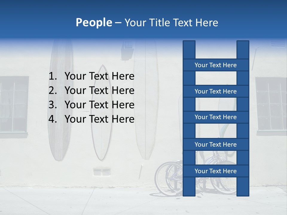 Bicycle At Surf Shop PowerPoint Template