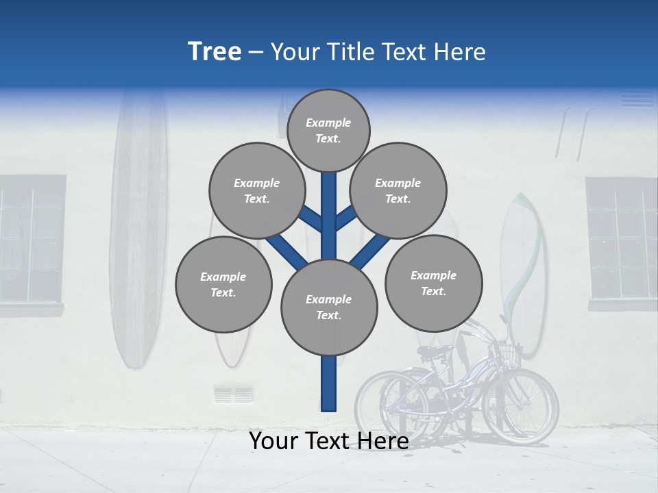 Bicycle At Surf Shop PowerPoint Template