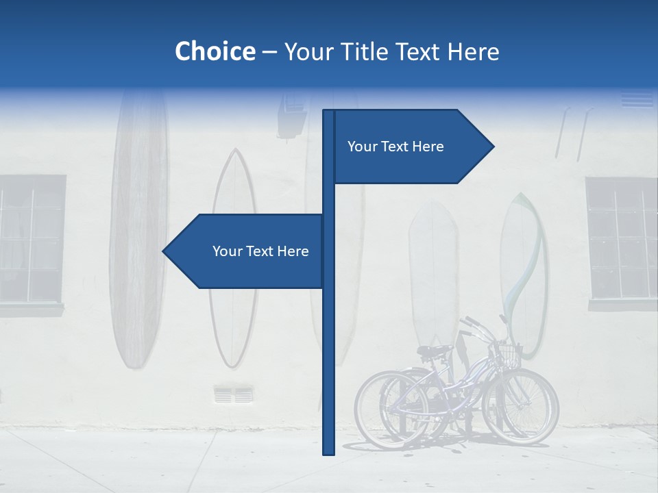 Bicycle At Surf Shop PowerPoint Template