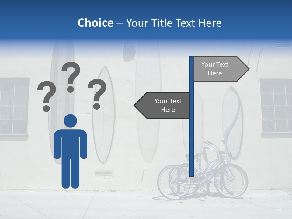 Bicycle At Surf Shop PowerPoint Template