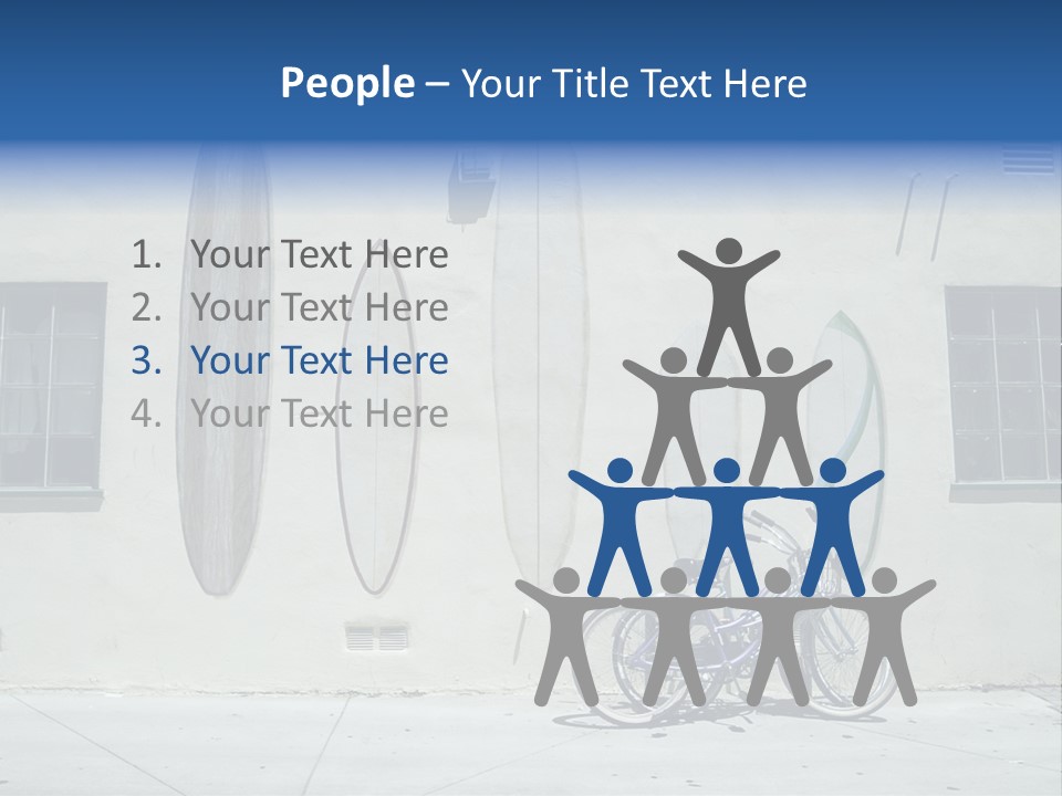 Bicycle At Surf Shop PowerPoint Template