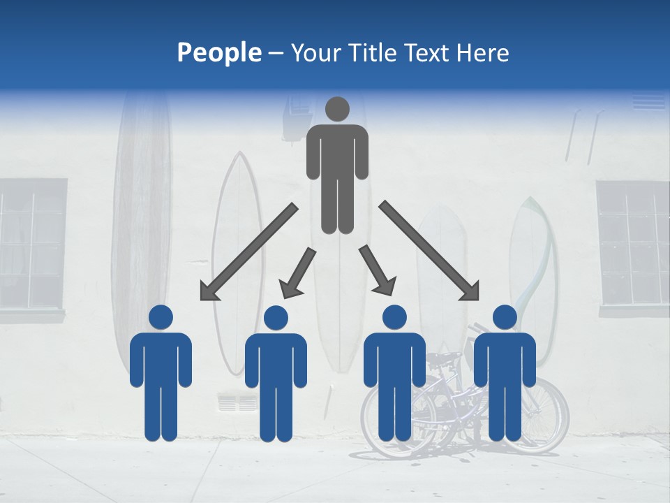 Bicycle At Surf Shop PowerPoint Template