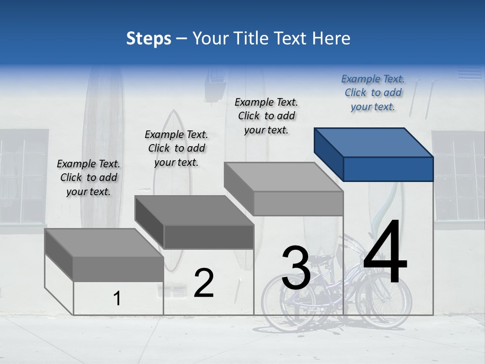 Bicycle At Surf Shop PowerPoint Template