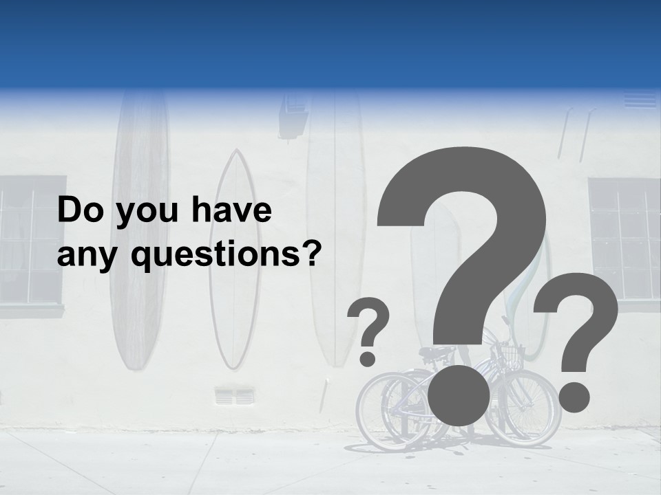 Bicycle At Surf Shop PowerPoint Template