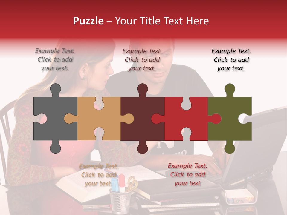 Old Grung White Brick Wall And Moss PowerPoint Template