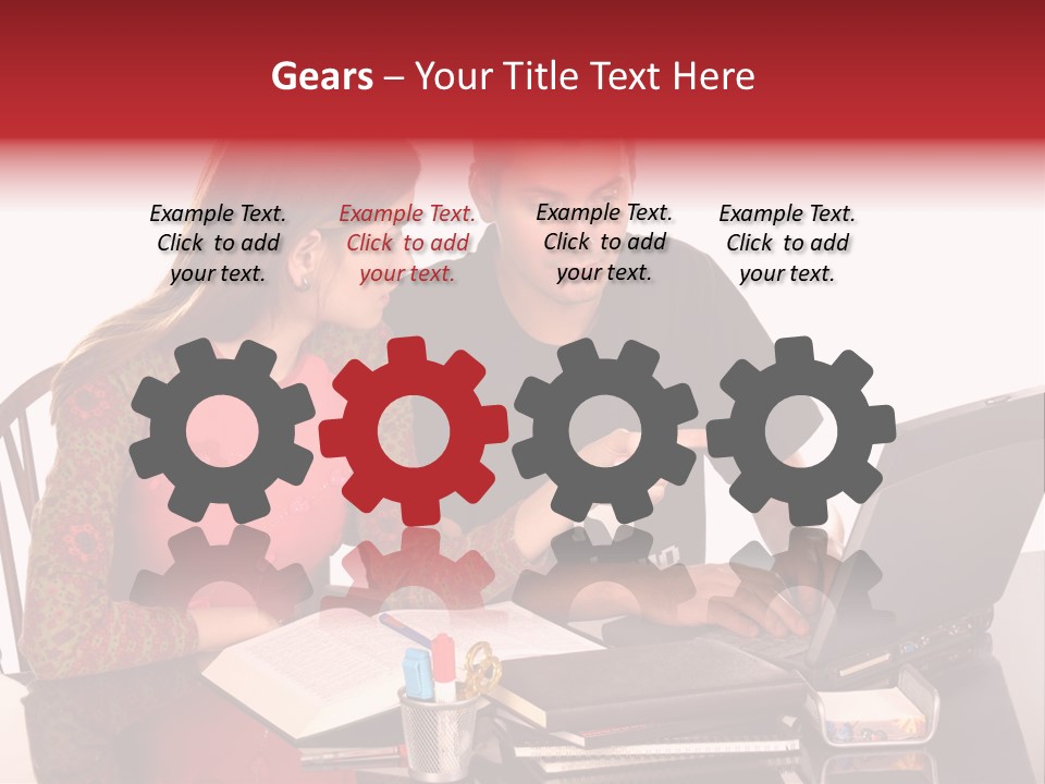 Old Grung White Brick Wall And Moss PowerPoint Template