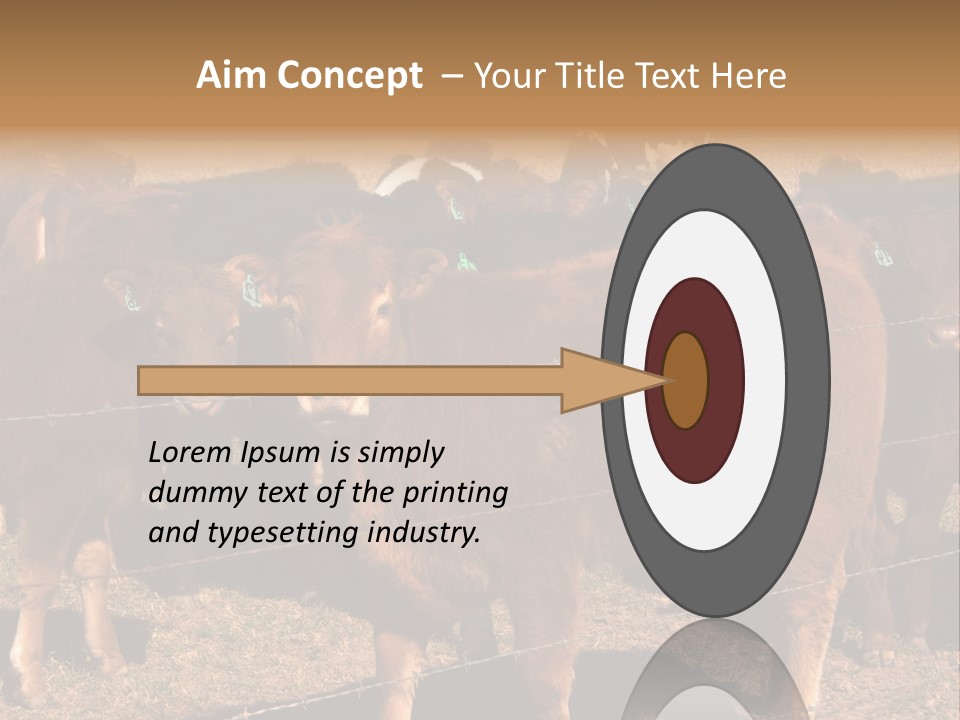 Staring Cow PowerPoint Template