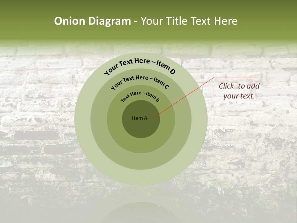 Old Grung White Brick Wall And Moss PowerPoint Template