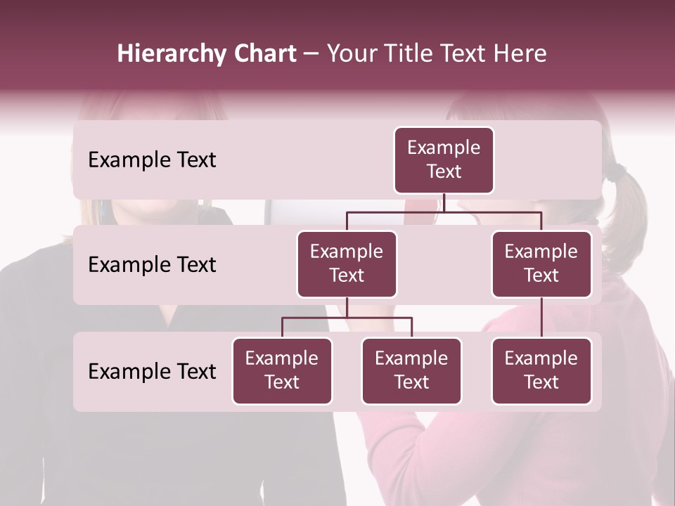Young Woman Shouting At Another Woman Through A Megaphone PowerPoint Template