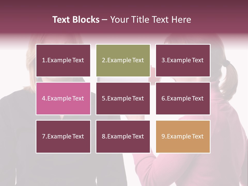 Young Woman Shouting At Another Woman Through A Megaphone PowerPoint Template