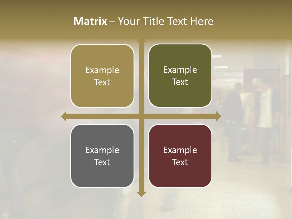 School Hallway 4 PowerPoint Template