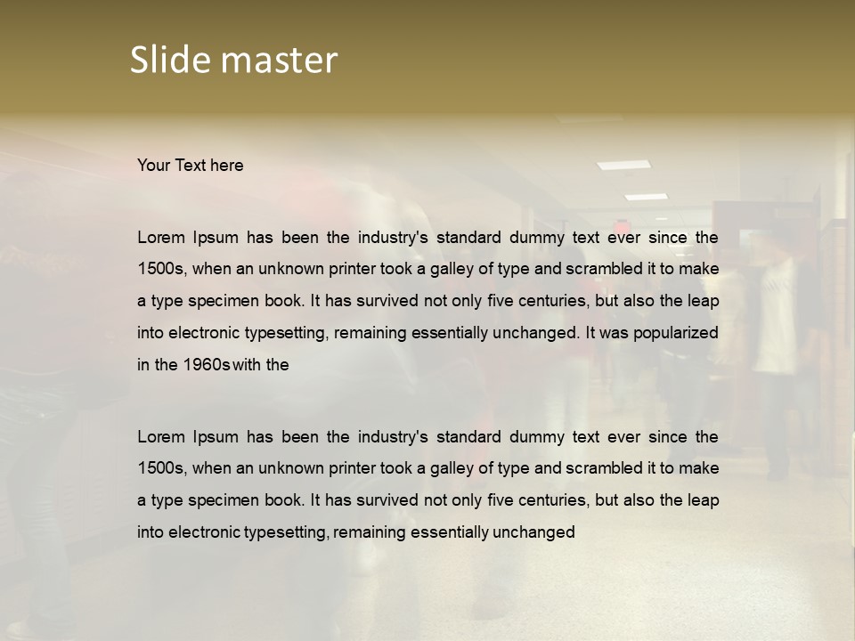 School Hallway 4 PowerPoint Template