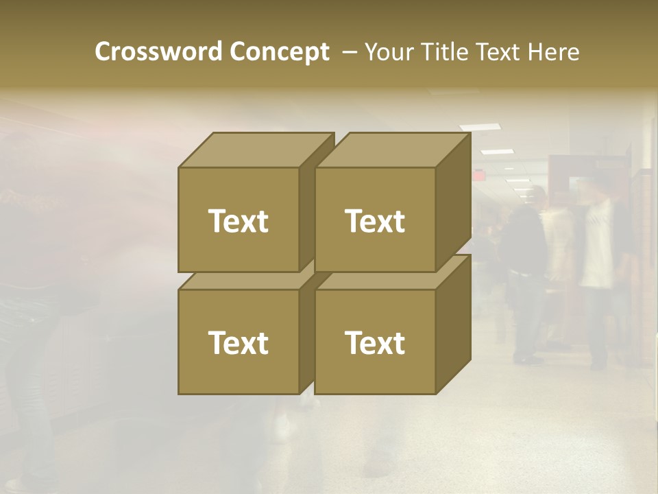 School Hallway 4 PowerPoint Template
