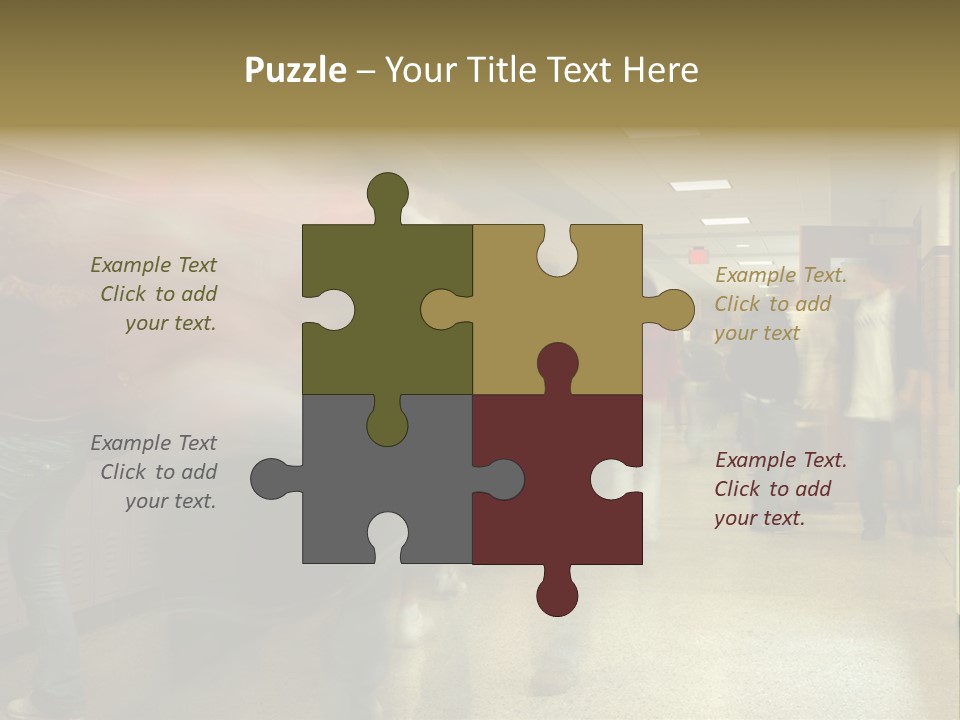 School Hallway 4 PowerPoint Template