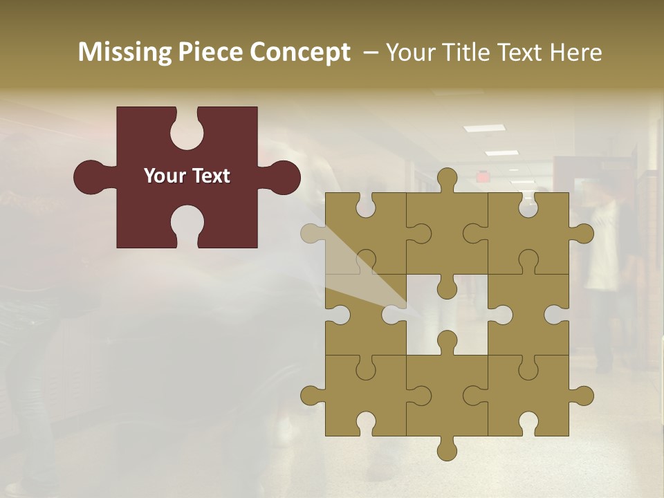 School Hallway 4 PowerPoint Template