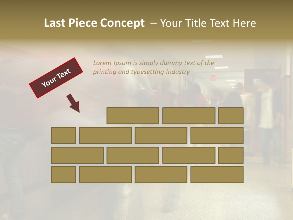 School Hallway 4 PowerPoint Template