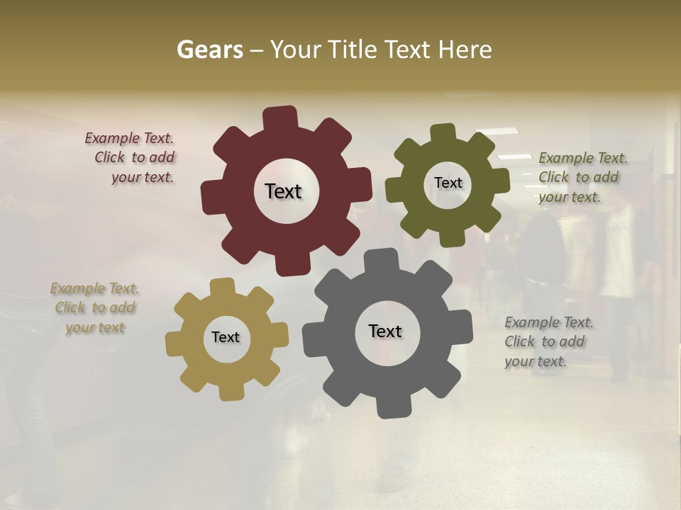 School Hallway 4 PowerPoint Template