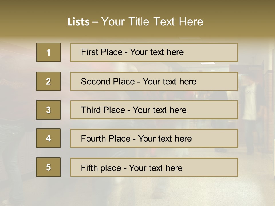 School Hallway 4 PowerPoint Template