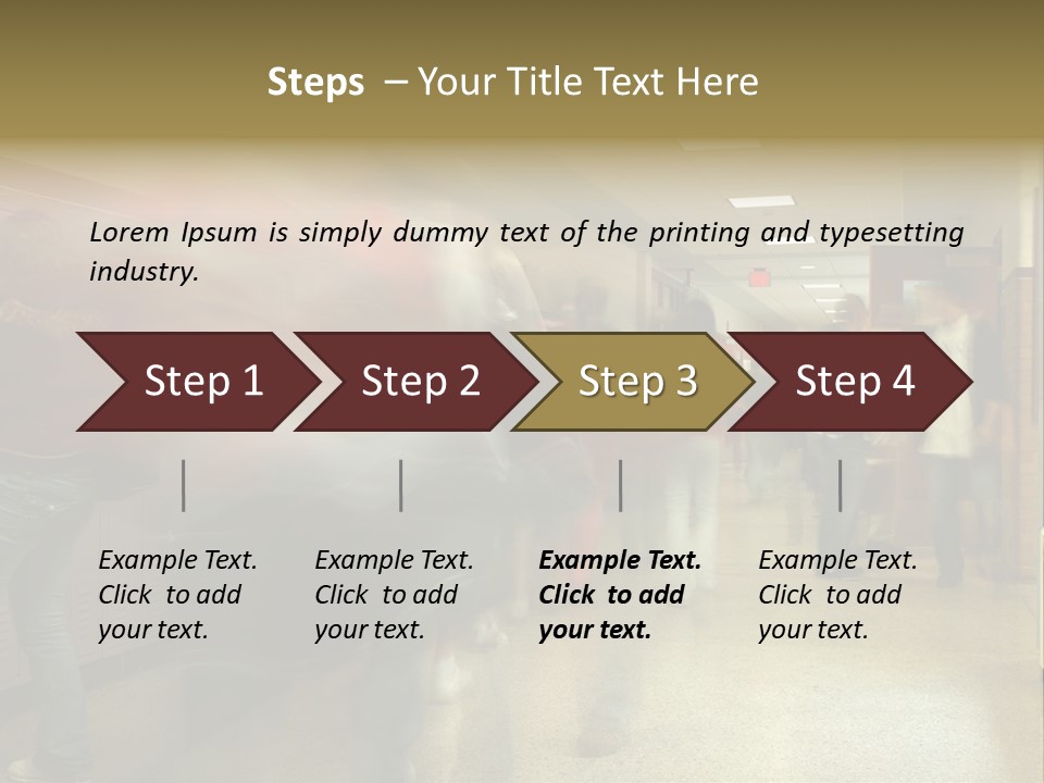 School Hallway 4 PowerPoint Template
