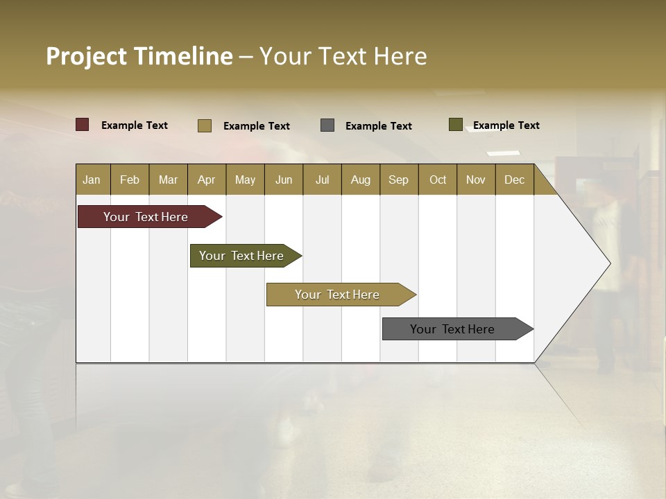 School Hallway 4 PowerPoint Template