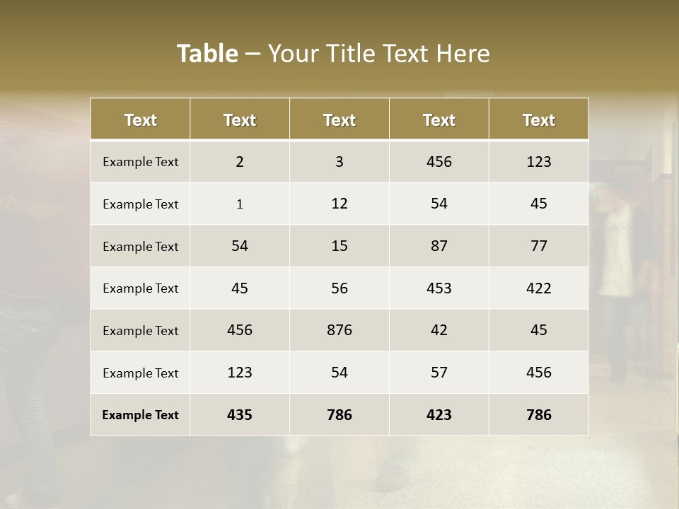 School Hallway 4 PowerPoint Template