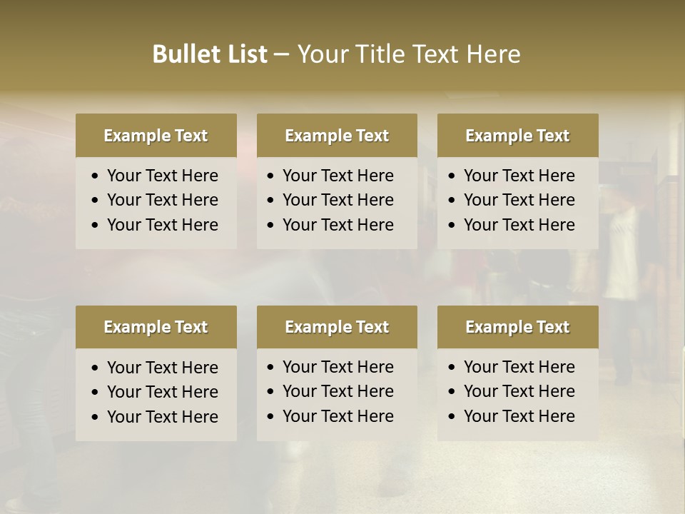 School Hallway 4 PowerPoint Template