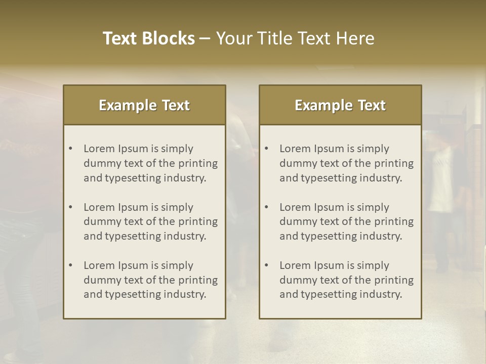 School Hallway 4 PowerPoint Template