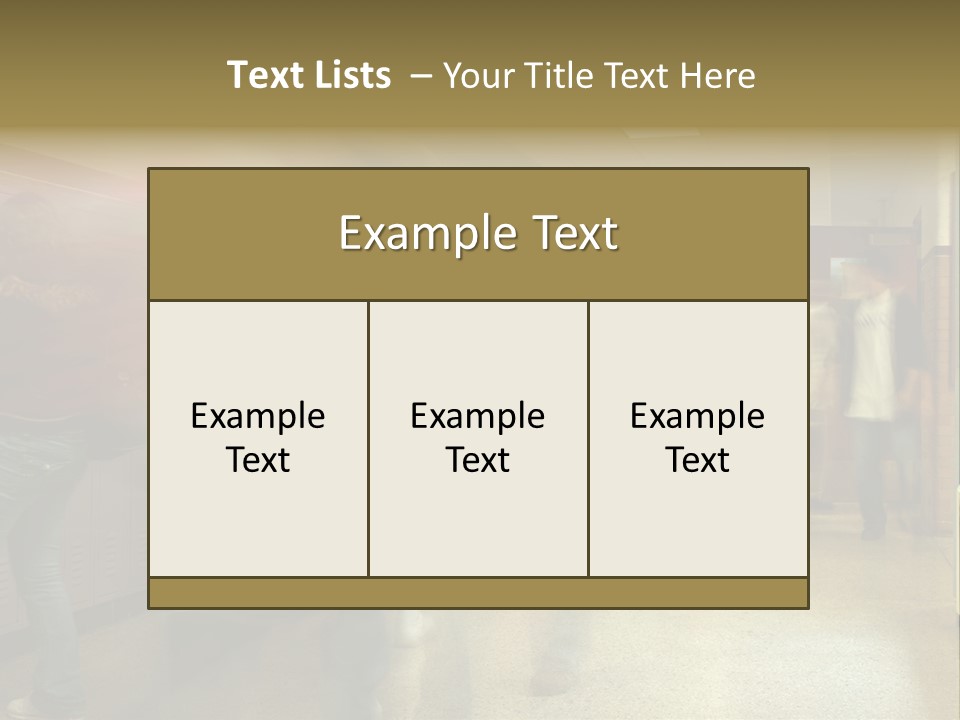 School Hallway 4 PowerPoint Template