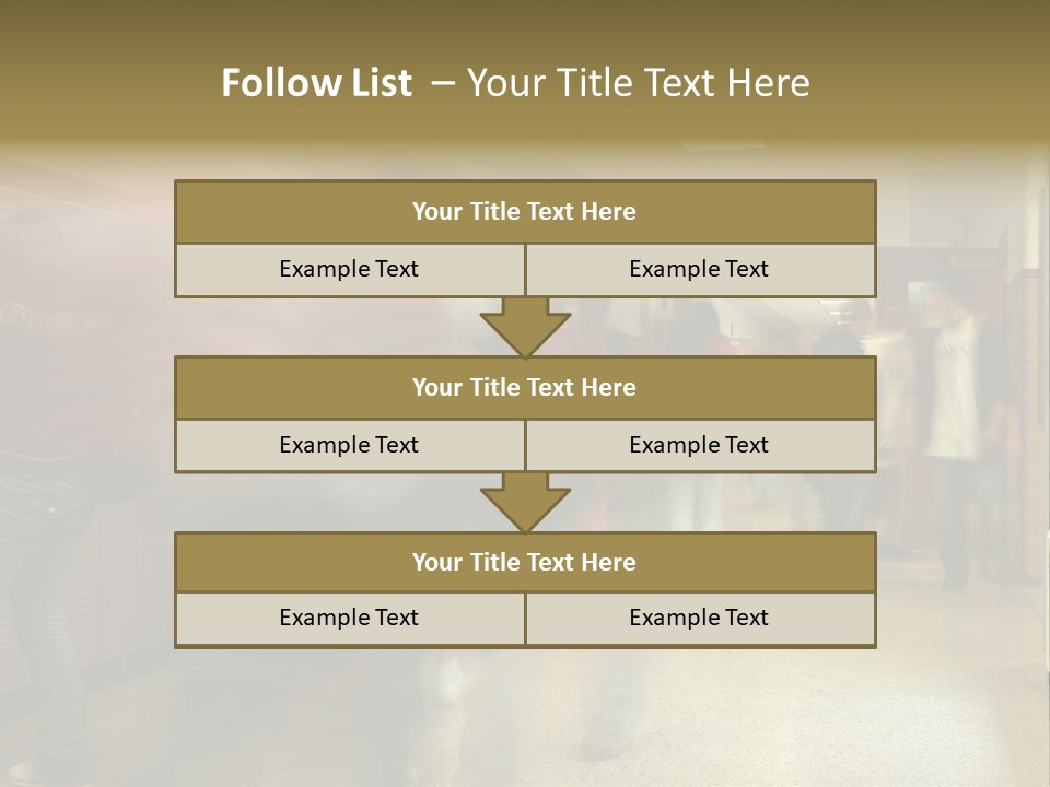 School Hallway 4 PowerPoint Template