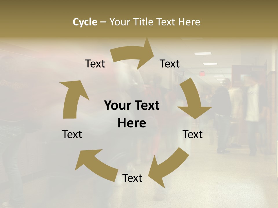 School Hallway 4 PowerPoint Template