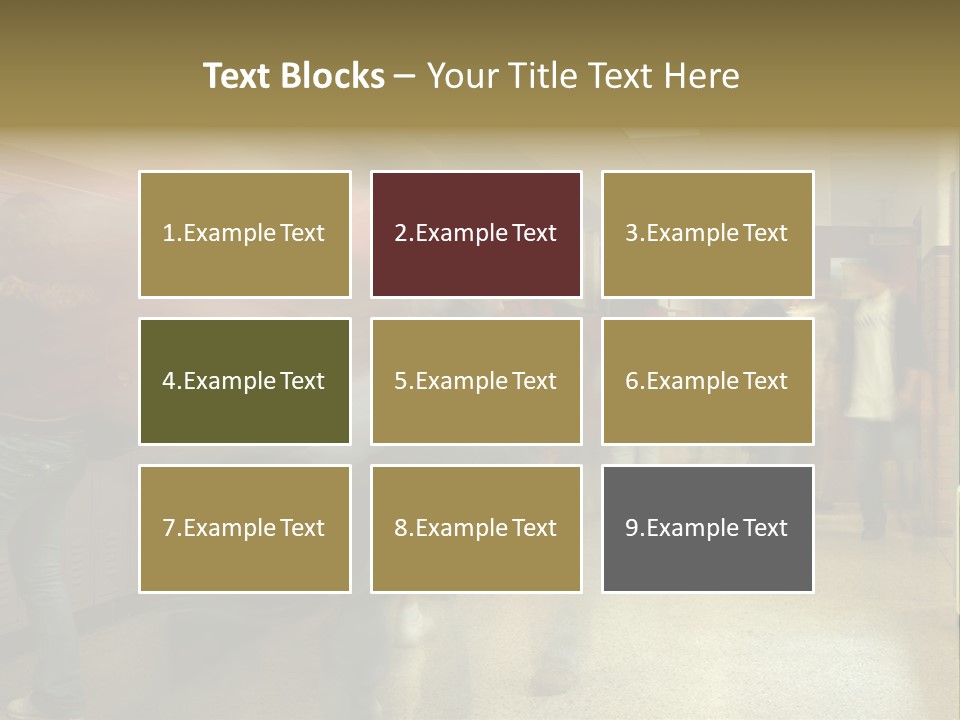 School Hallway 4 PowerPoint Template