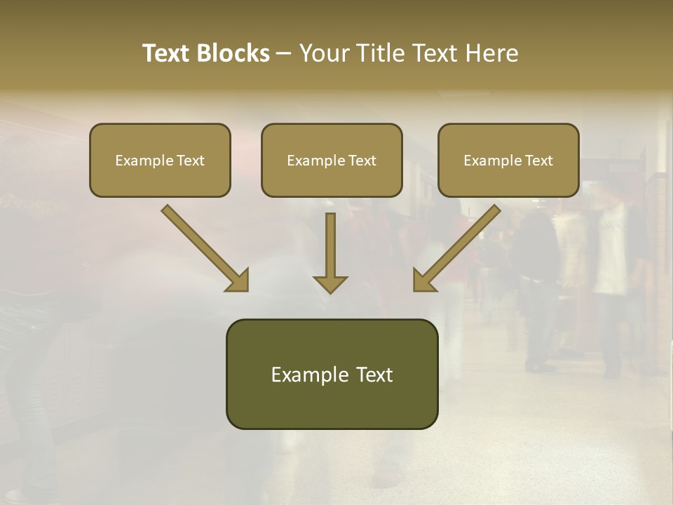 School Hallway 4 PowerPoint Template