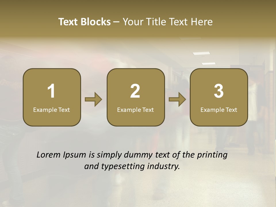 School Hallway 4 PowerPoint Template