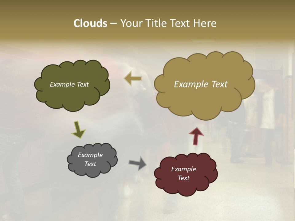School Hallway 4 PowerPoint Template