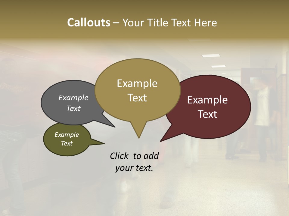 School Hallway 4 PowerPoint Template