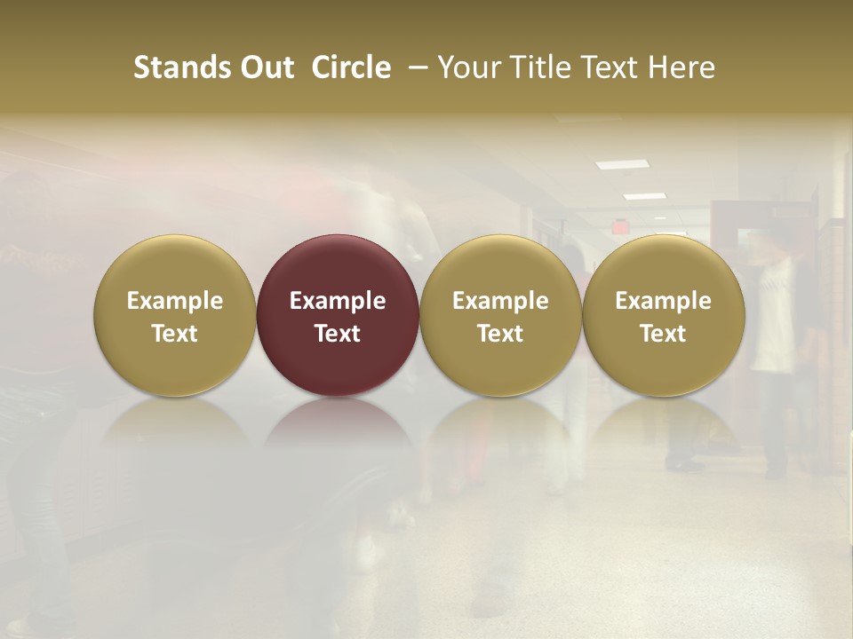 School Hallway 4 PowerPoint Template