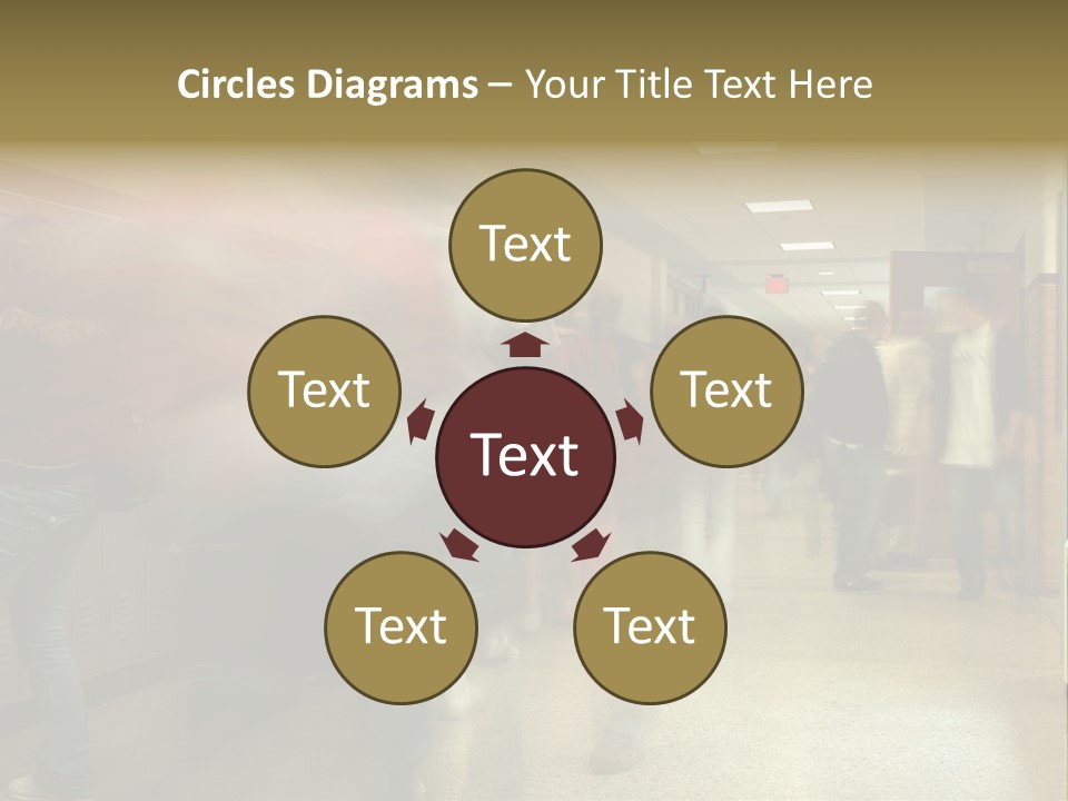 School Hallway 4 PowerPoint Template