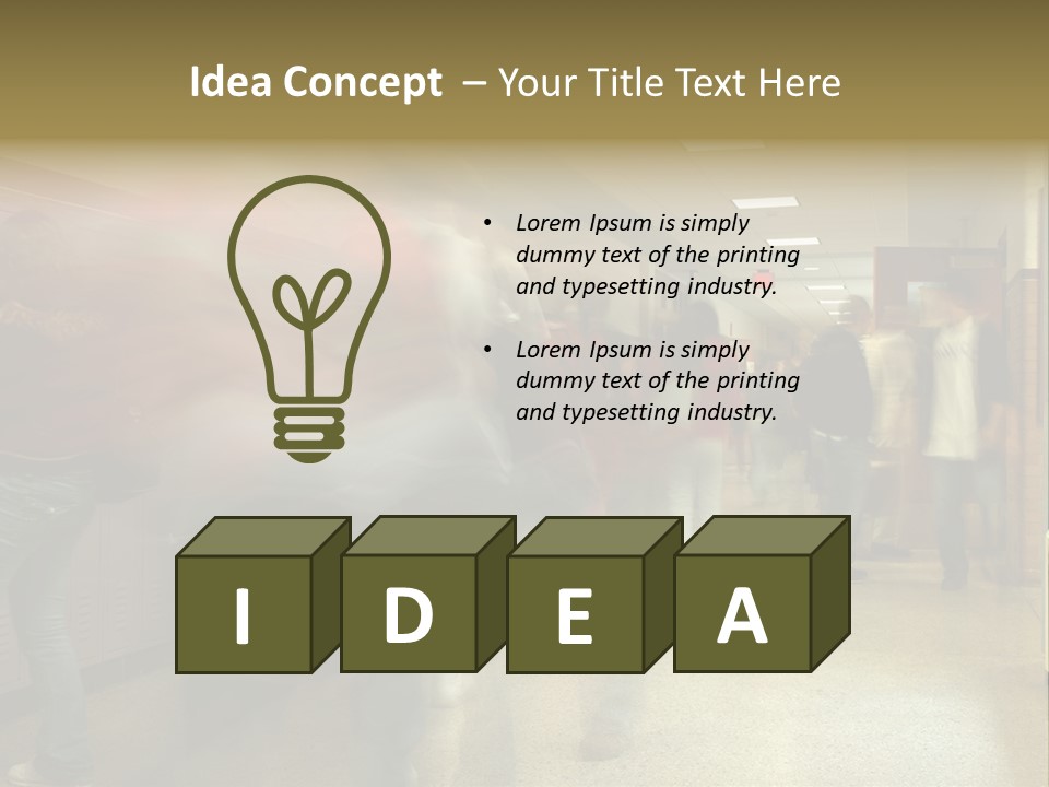 School Hallway 4 PowerPoint Template