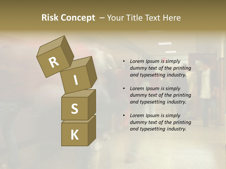 School Hallway 4 PowerPoint Template