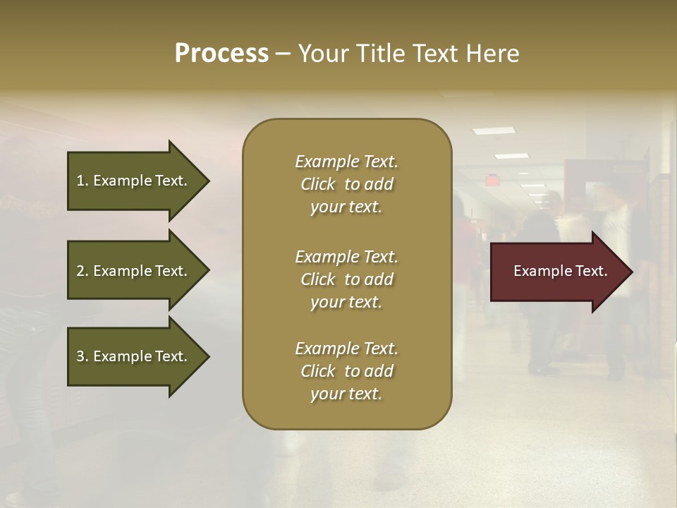 School Hallway 4 PowerPoint Template