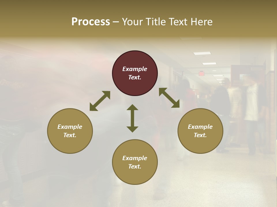 School Hallway 4 PowerPoint Template