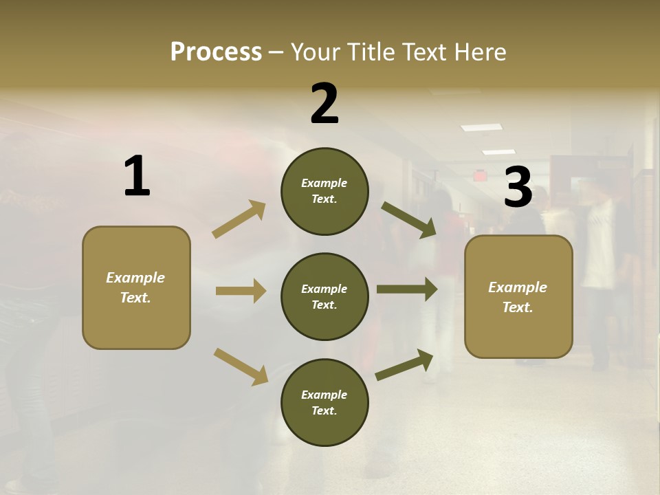 School Hallway 4 PowerPoint Template