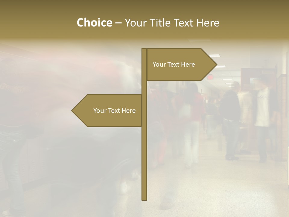 School Hallway 4 PowerPoint Template