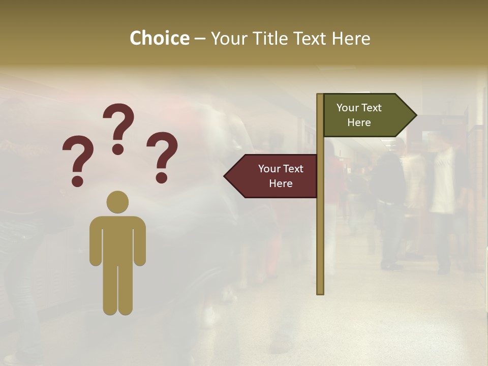 School Hallway 4 PowerPoint Template