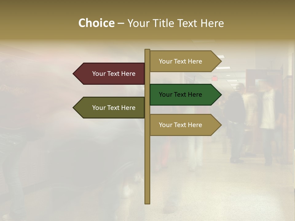 School Hallway 4 PowerPoint Template