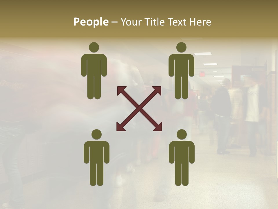 School Hallway 4 PowerPoint Template
