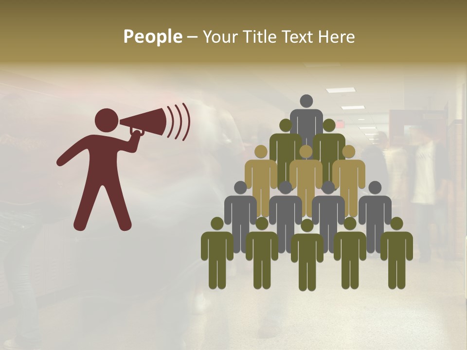 School Hallway 4 PowerPoint Template